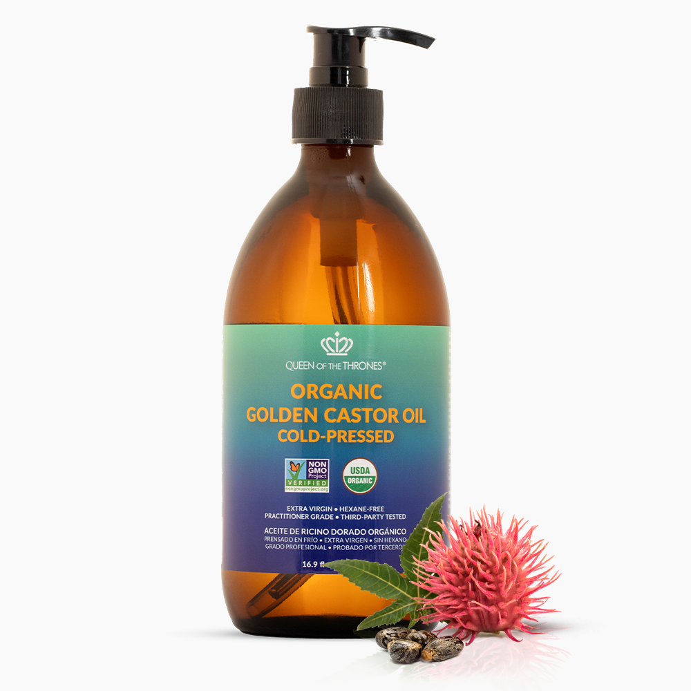 Aceite de Ricino Orgánico 16.9oz 100% Puro, Libre de Hexano, Extra-Virgen
