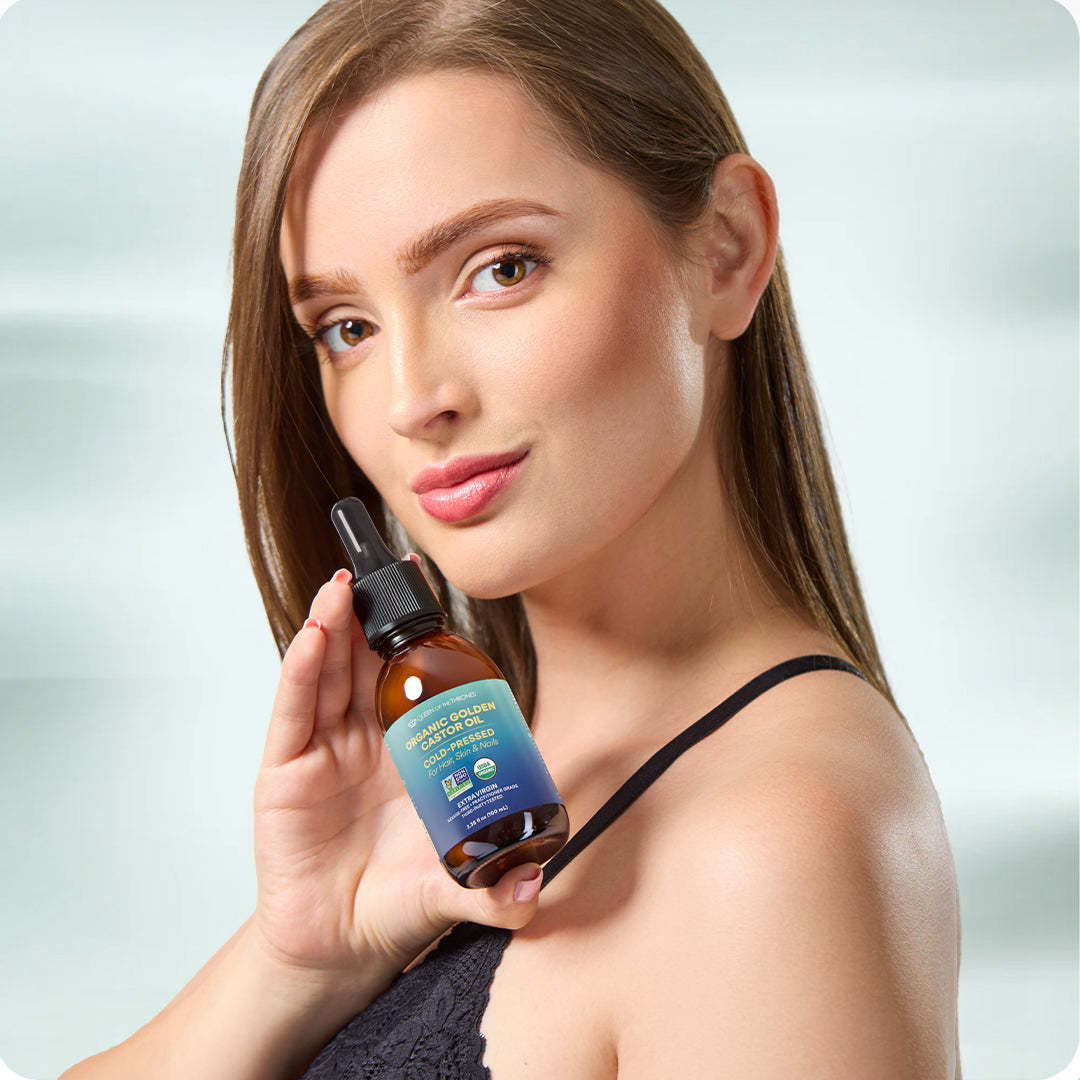 Aceite de Ricino Orgánico 16.9oz 100% Puro, Libre de Hexano, Extra-Virgen