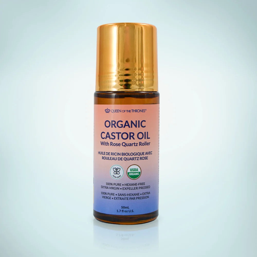 Castor Oil Rose Quartz Roll-On
