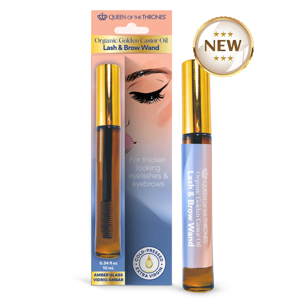 Organic Golden Castor Oil Lash & Brow Glass Wand 0.34 fl oz