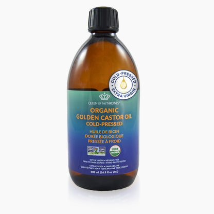 Aceite de Ricino Orgánico 16.9oz 100% Puro, Libre de Hexano, Extra-Virgen