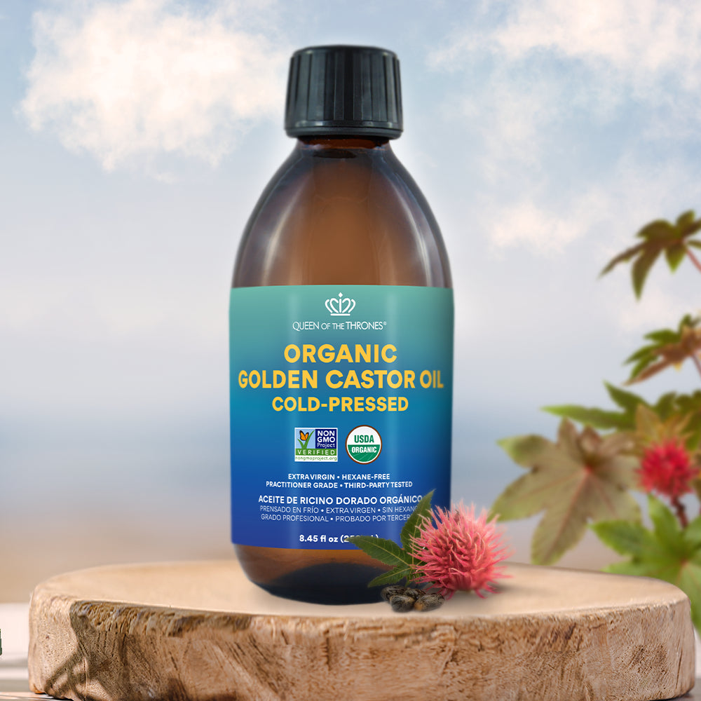 Aceite de Ricino Orgánico 16.9oz 100% Puro, Libre de Hexano, Extra-Virgen