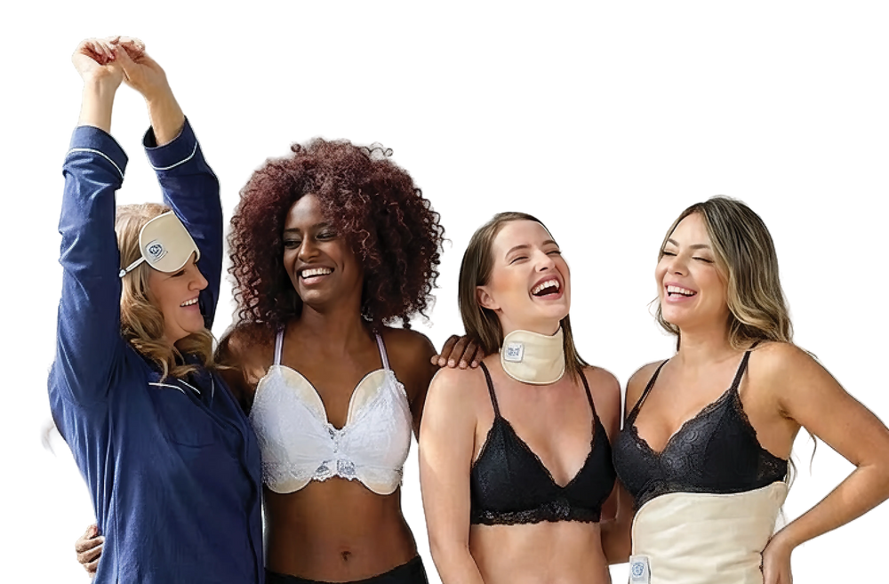 Women wearing Queen of the Thrones castor oil packs