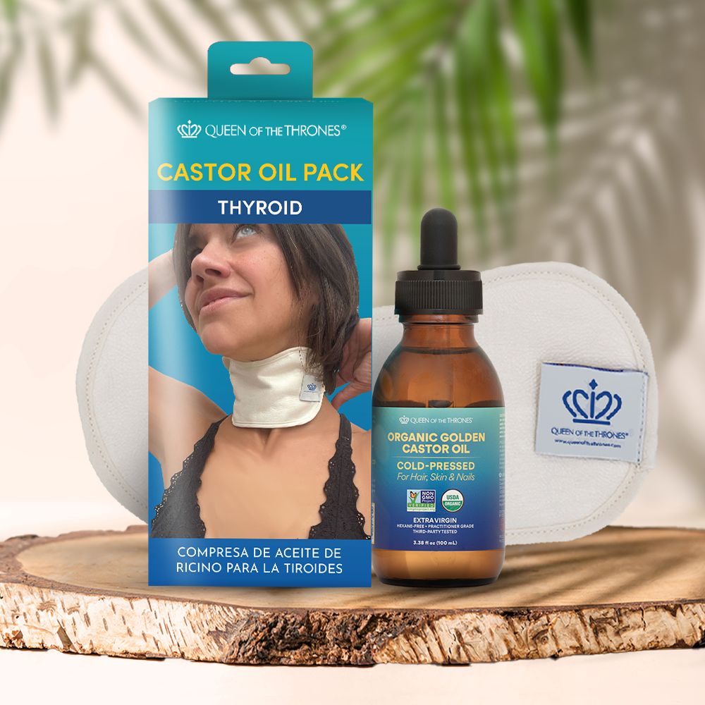 Castor Oil Pack Bundle for Thyroid