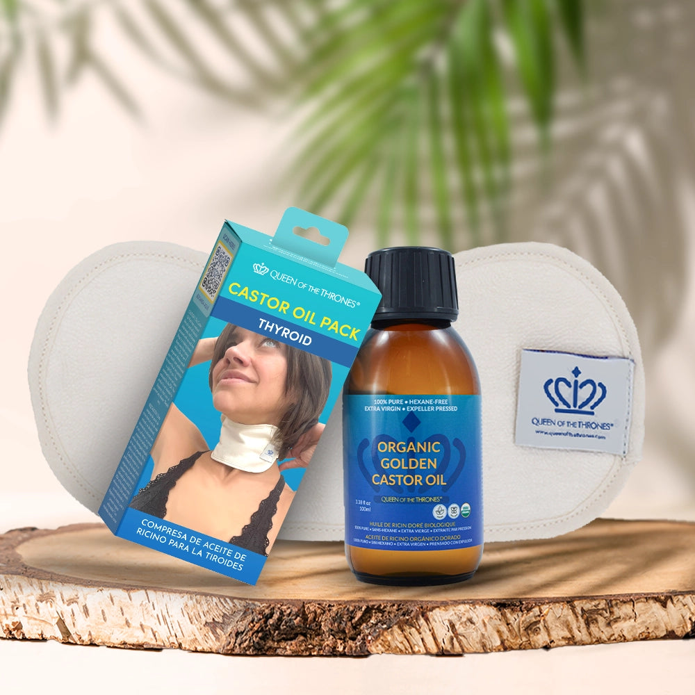 Castor Oil Pack Bundle for Thyroid