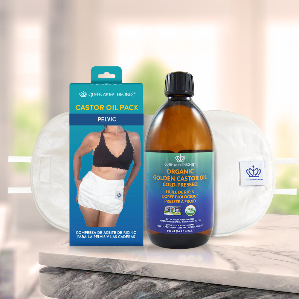 Castor Oil Pack Kit for Pelvis