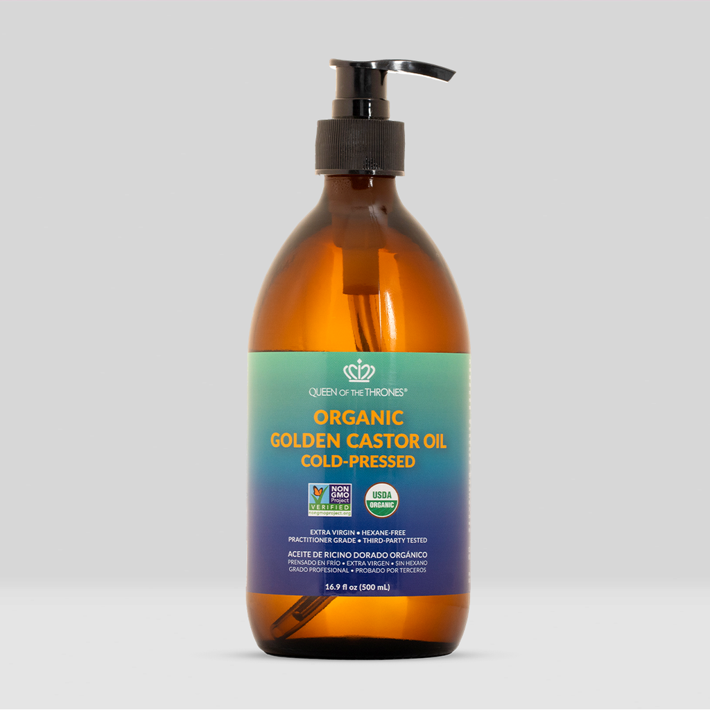 Aceite de Ricino Orgánico 16.9oz 100% Puro, Libre de Hexano, Extra-Virgen