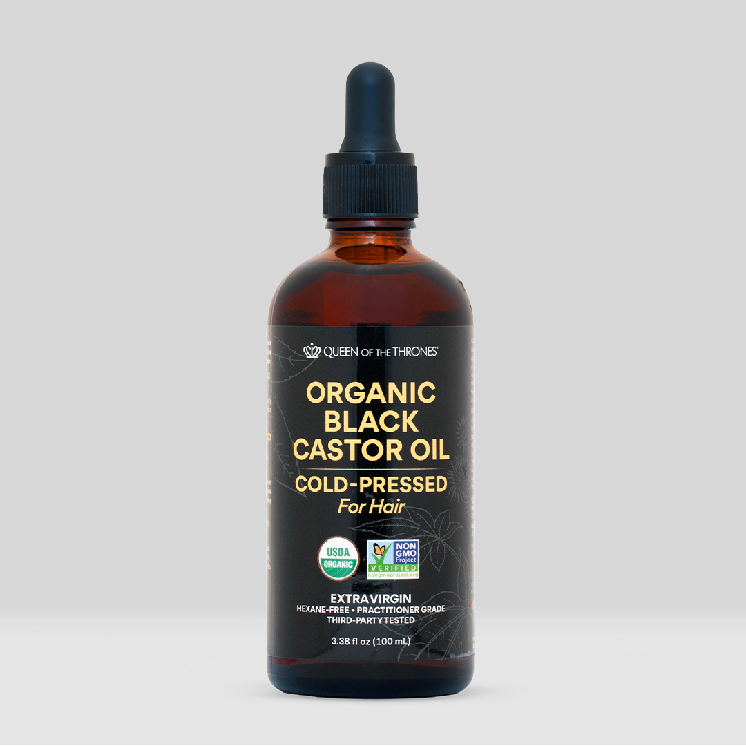 Organic Black Castor Oil for Kinky, Coily, Coarse Hair 3.38 oz