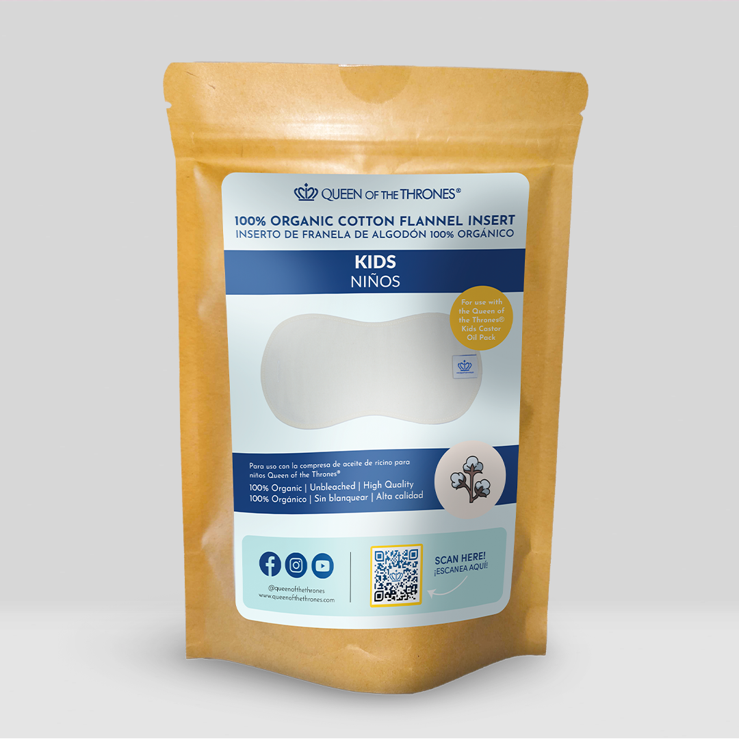 Organic Cotton Castor Oil Pack Insert for Kids