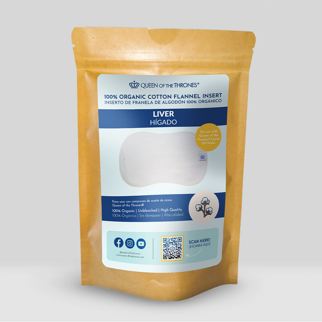 Organic Cotton Castor Oil Pack Insert for Liver