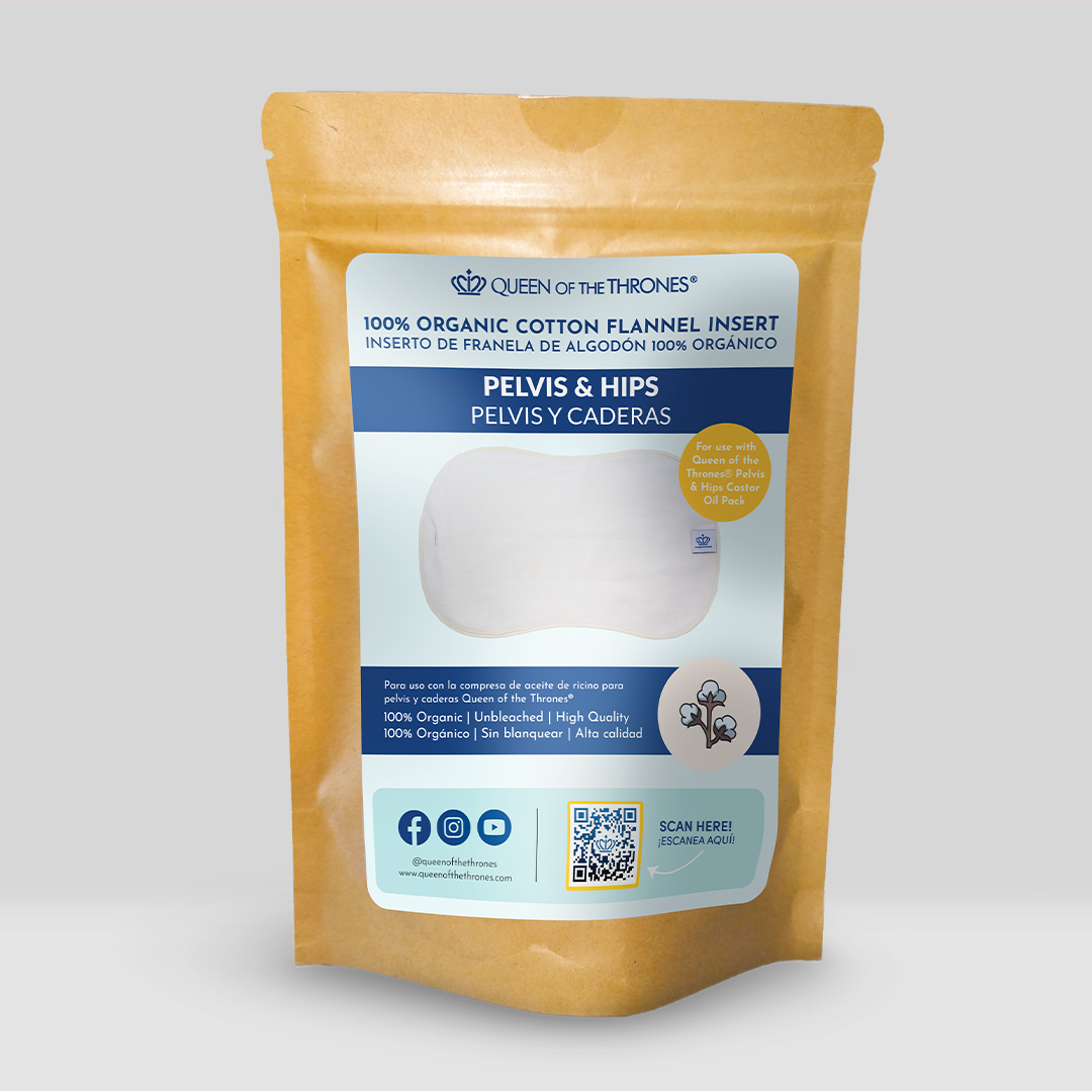 Organic Cotton Castor Oil Pack Insert for Pelvis