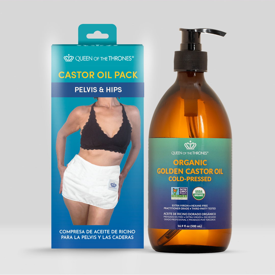 Castor Oil Pack Bundle for Pelvis