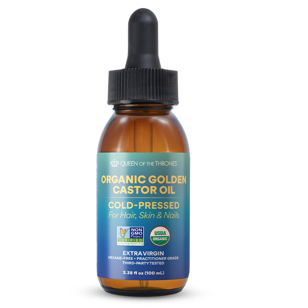 Organic Golden Castor Oil with Dropper