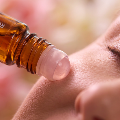 Organic Castor Oil Rose Quartz Roll-On for Fine Lines &amp; Wrinkles