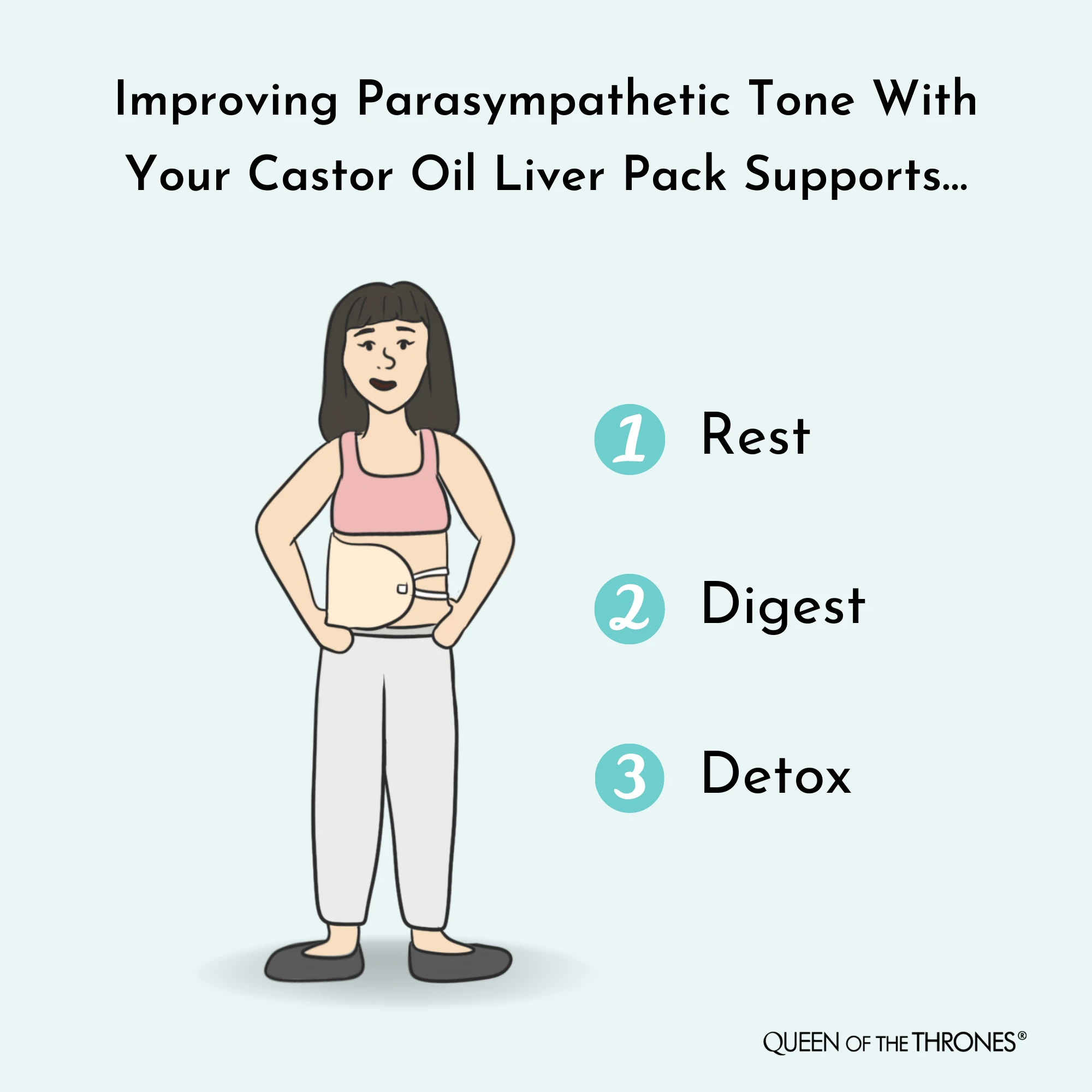 Queen of the Thrones Castor Oil Packs help you to rest digest and detox