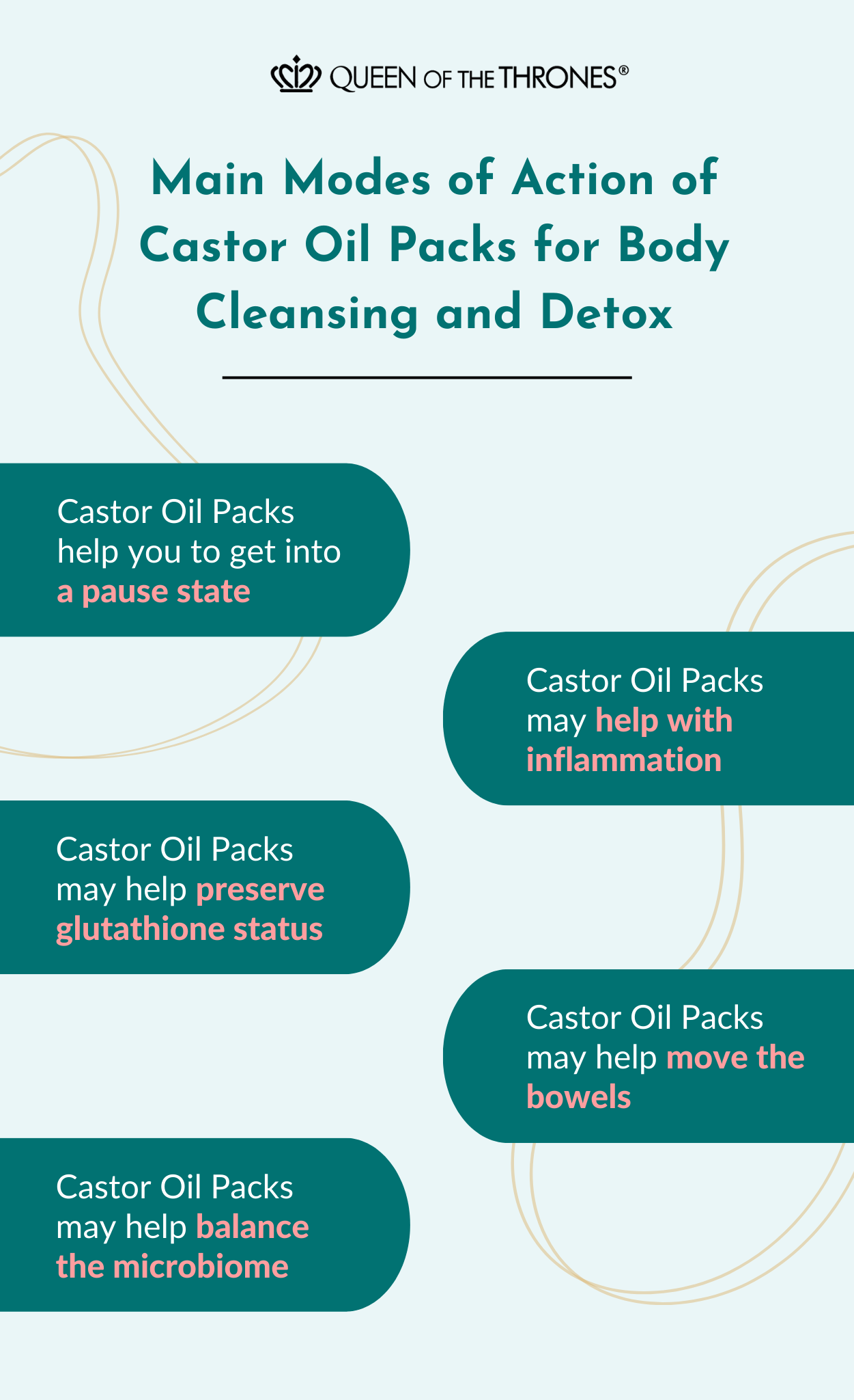 Discover the benefits of Castor Oil Packs for detox with Queen of the Thrones
