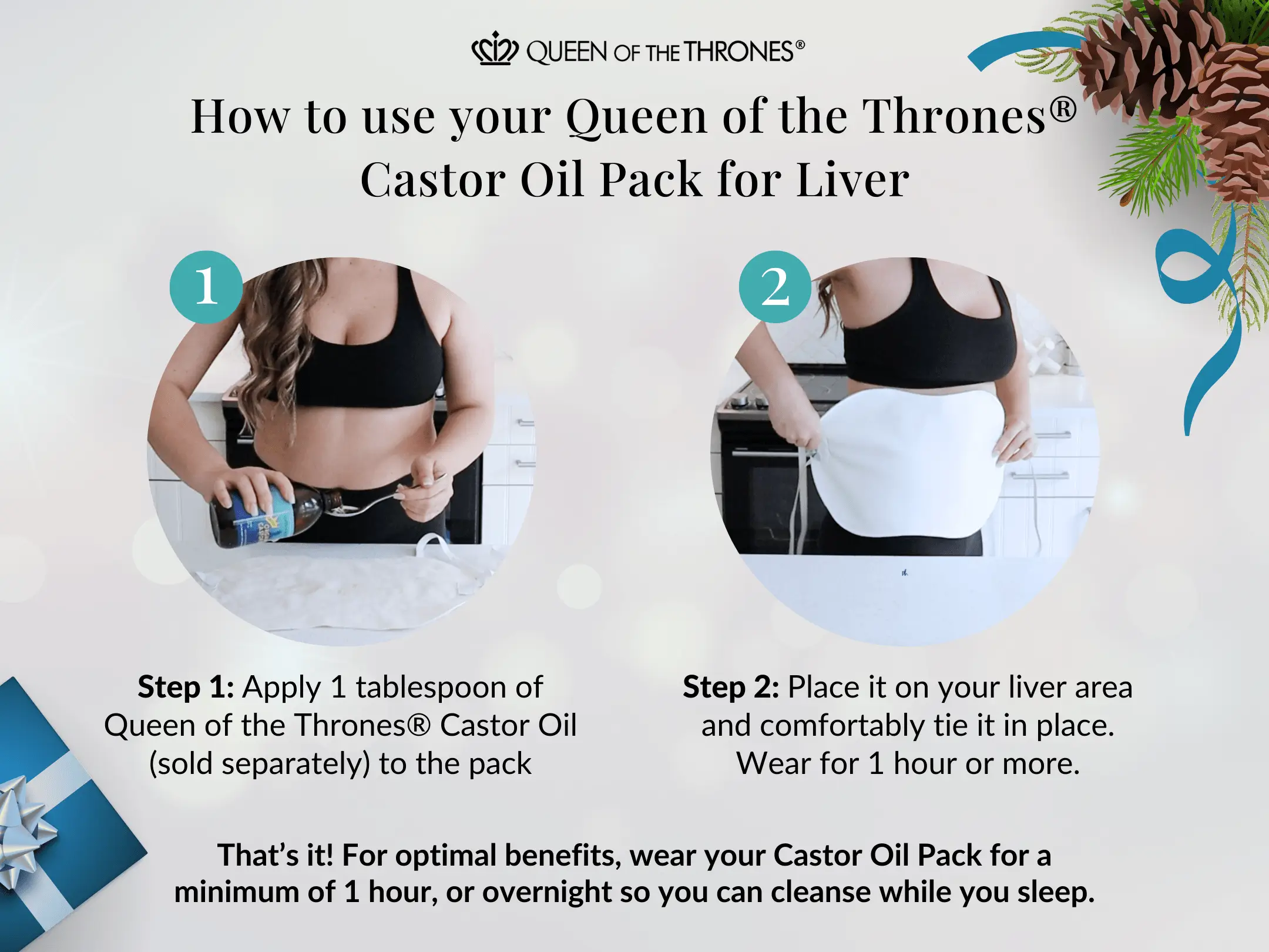 Learn how to use Queen of the Thrones Castor Oil Pack for liver 