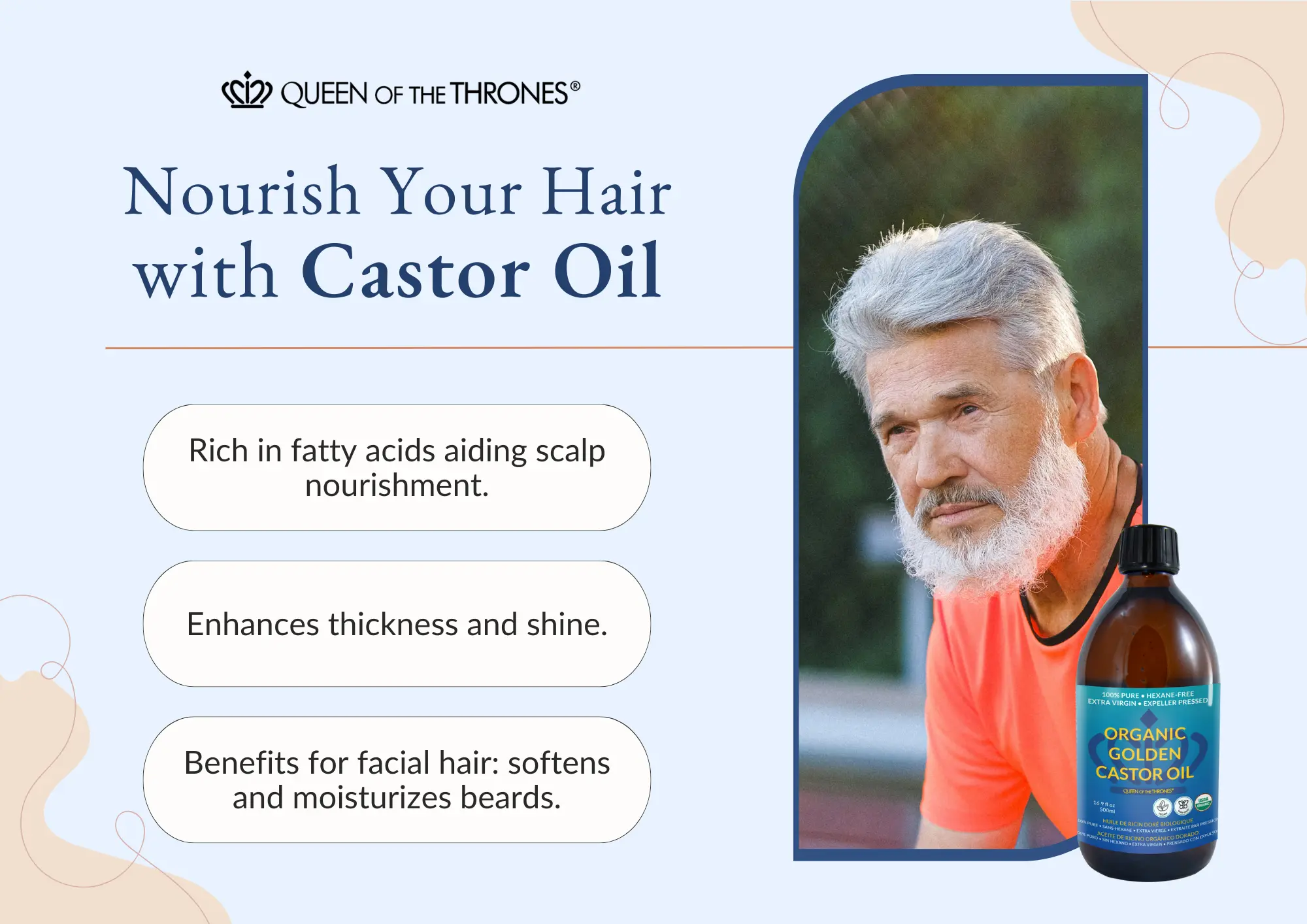 Queen of the Thrones nourish your hair with Castor oil