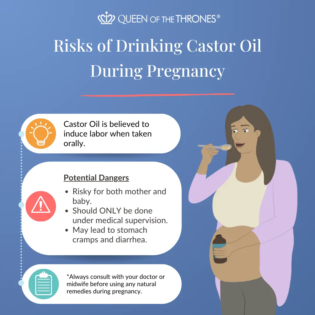 queen of the thrones risks of drinking castor oil during pregnancy
