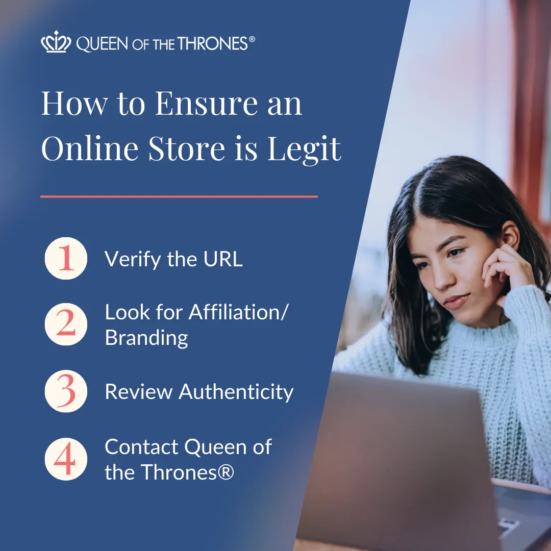 Queen of the Thrones how to ensure an online store is legit