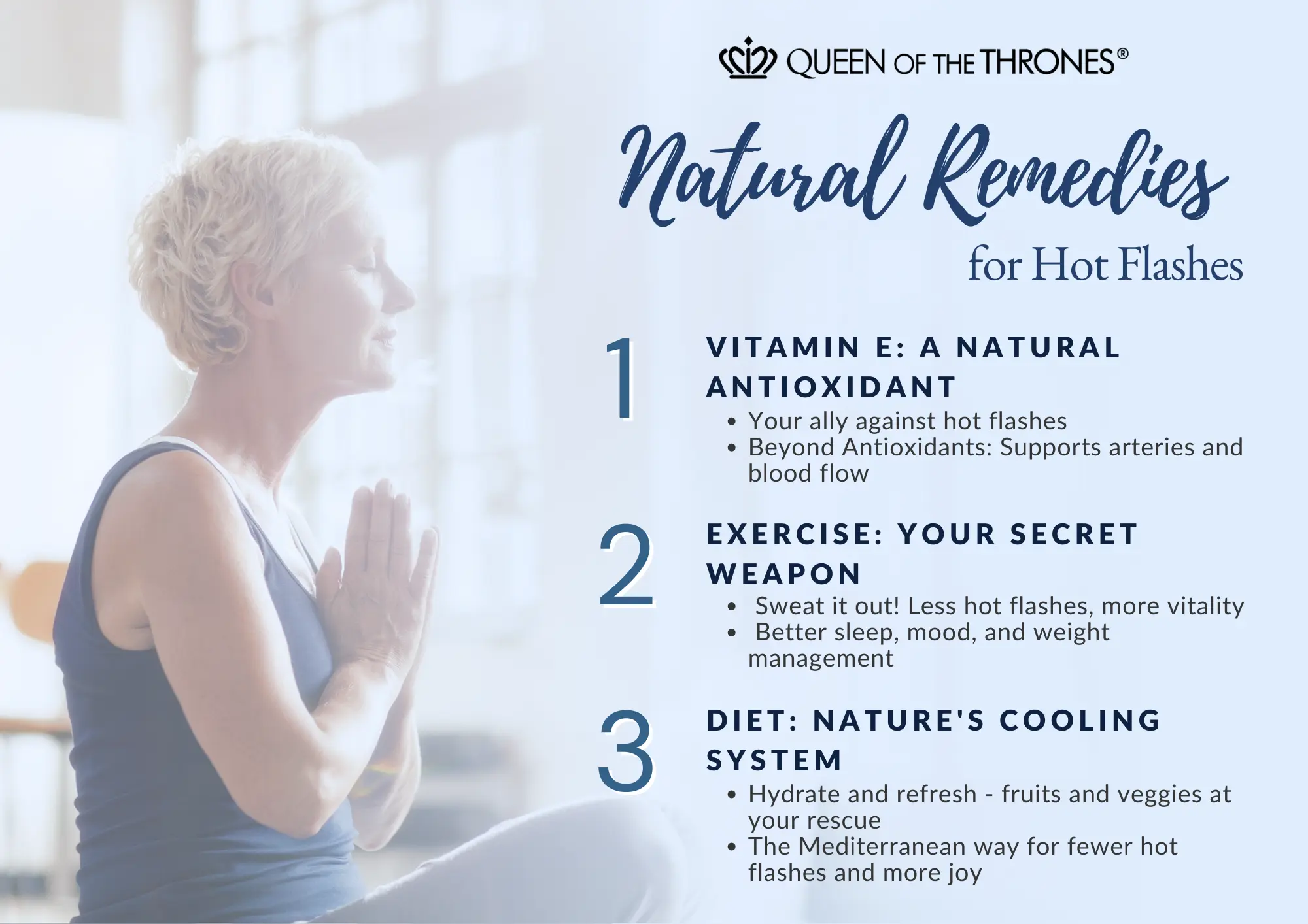 Natural remedies for hot flashes by Queen of the Thrones