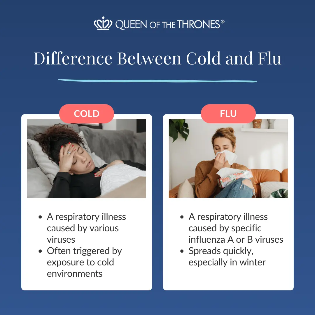 What is the difference between cold and flu by Queen of the Thrones