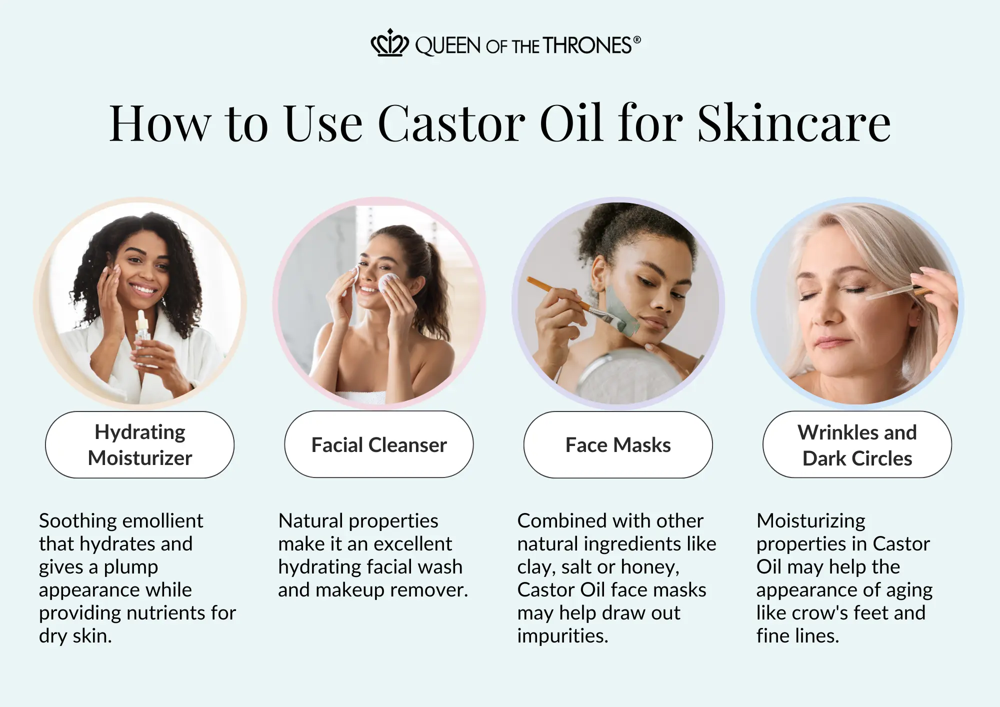 How to use Castor oil for skin care by Queen of the Thrones 